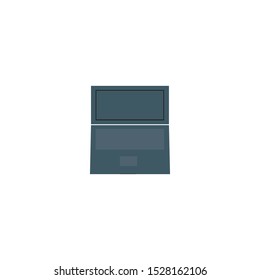 laptop with empty space on white background, icon, logo, symbol, vector, flat.