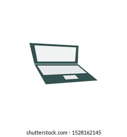 laptop with empty space on white background, icon, logo, symbol, vector, flat.