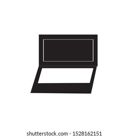 laptop with empty space on white background, icon, logo, symbol, vector, flat.