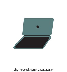 laptop with empty space on white background, icon, logo, symbol, vector, flat.