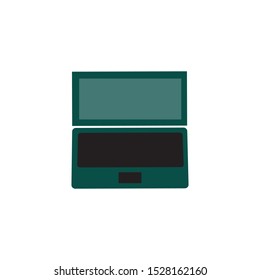 laptop with empty space on white background, icon, logo, symbol, vector, flat.