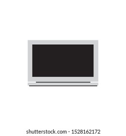 laptop with empty space on white background, icon, logo, symbol, vector, flat.
