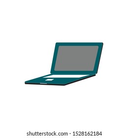 laptop with empty space on white background, icon, logo, symbol, vector, flat.