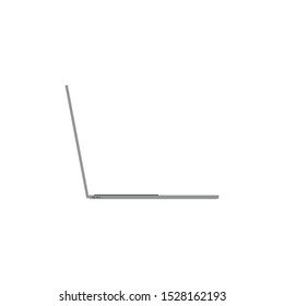 laptop with empty space on white background, icon, logo, symbol, vector, flat.