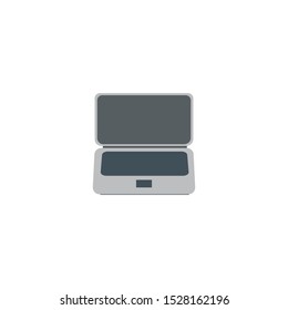 laptop with empty space on white background, icon, logo, symbol, vector, flat.