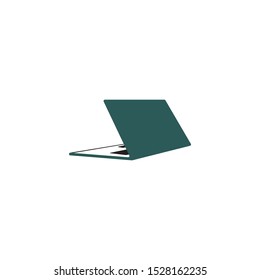 laptop with empty space on white background, icon, logo, symbol, vector, flat.