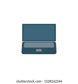 laptop with empty space on white background, icon, logo, symbol, vector, flat.