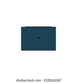 laptop with empty space on white background, icon, logo, symbol, vector, flat.