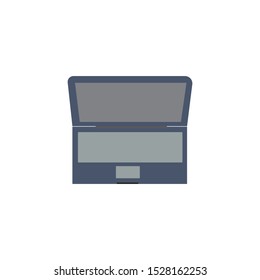 laptop with empty space on white background, icon, logo, symbol, vector, flat.
