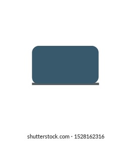 laptop with empty space on white background, icon, logo, symbol, vector, flat.