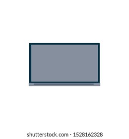 laptop with empty space on white background, icon, logo, symbol, vector, flat.