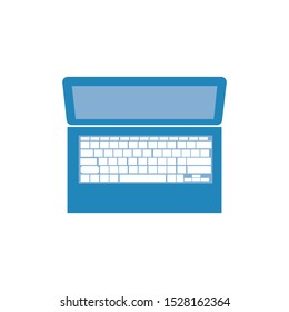 laptop with empty space on white background, icon, logo, symbol, vector, flat.