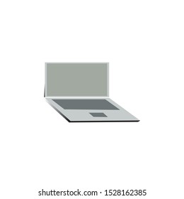 laptop with empty space on white background, icon, logo, symbol, vector, flat.