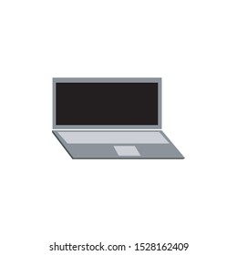 laptop with empty space on white background, icon, logo, symbol, vector, flat.