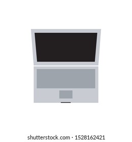 laptop with empty space on white background, icon, logo, symbol, vector, flat.