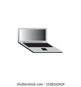 laptop with empty space on white background, icon, logo, symbol, vector, flat.