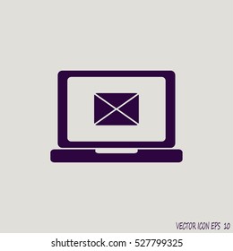 Laptop and envelope.