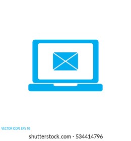 Laptop and envelope.