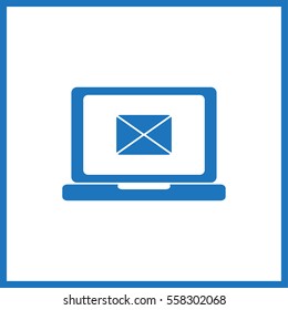 Laptop and envelope.