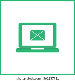 Laptop and envelope.