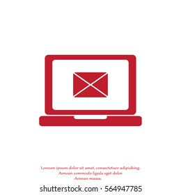 Laptop and envelope.