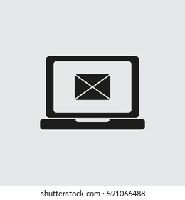 Laptop and envelope.