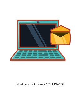 laptop with envelope email