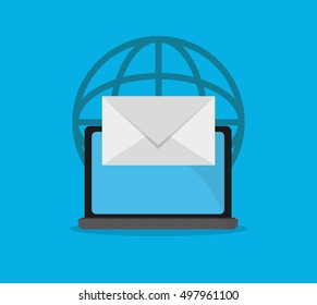 laptop and envelope icons image 