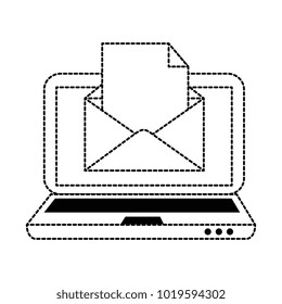 laptop with envelope mail