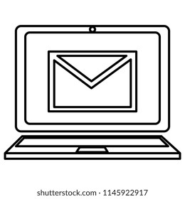 laptop with envelope mail