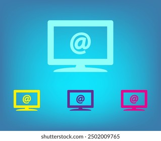 Laptop mit Umschlägen auf schwarzem Hintergrund