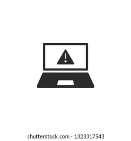 laptop error vector eps 10 icon