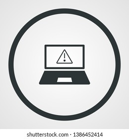 laptop error vector eps 10 icon , Lorem ipsum flat design
