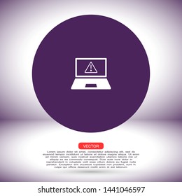 laptop error vector eps 10 icon , Lorem ipsum flat design