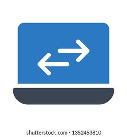 laptop exchange glyph double color