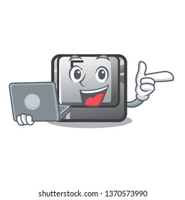 With laptop F button in the character shape