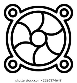 Laptop fan icon outline vector. Store computer. Mobile retail