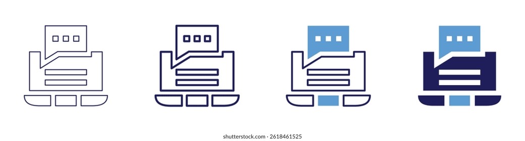 Laptop fancontrol icon in 4 different styles. Thin Line, Line, Bold Line, Duotone. Duotone style. Editable stroke.