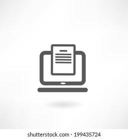 laptop with the file Icon