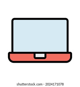 Laptop Fill inside vector icon which can easily modify or edit 