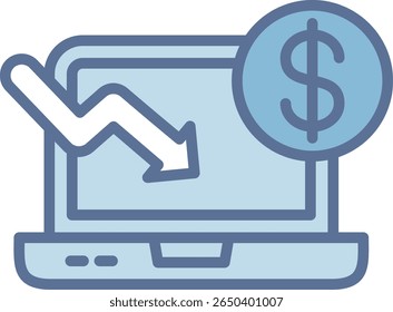 Laptop Filled Blue Tone Icon