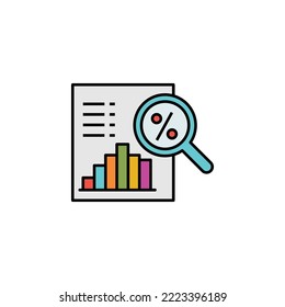 Laptop finance chart outline icon. Element of finance illustration icon. signs, symbols can be used for web, logo, mobile app, UI, UX