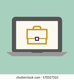 Laptop finance investment concept