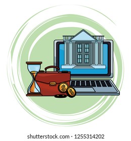 laptop financial icon