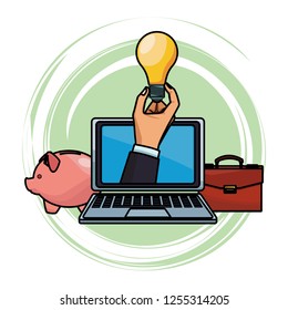 laptop financial icon