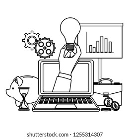 laptop financial icon