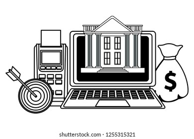 laptop financial icon