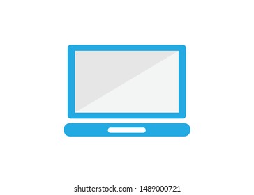 laptop flat design style vector icon