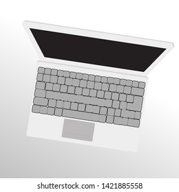 Laptop flat design vector illustration