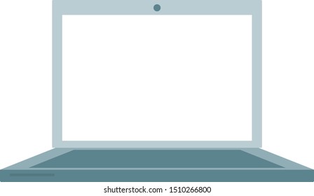 Laptop flat icon. Computer symbol. Vector illustration, EPS10